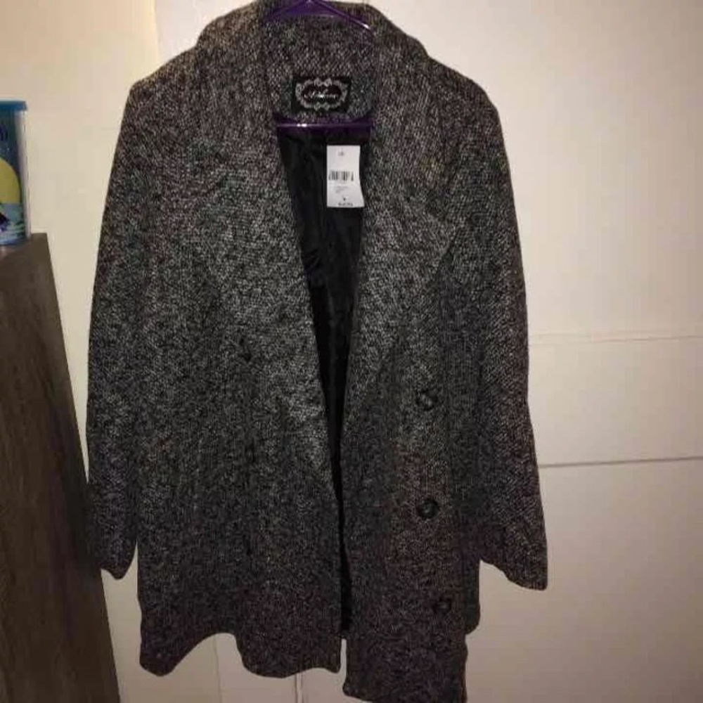 NWT Marbled Pea Coat